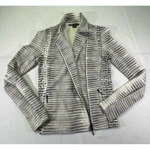 Armani Exchange A/X Side Zip Jacket Coat Blazer Rhinestone Studded‎ Women's XS